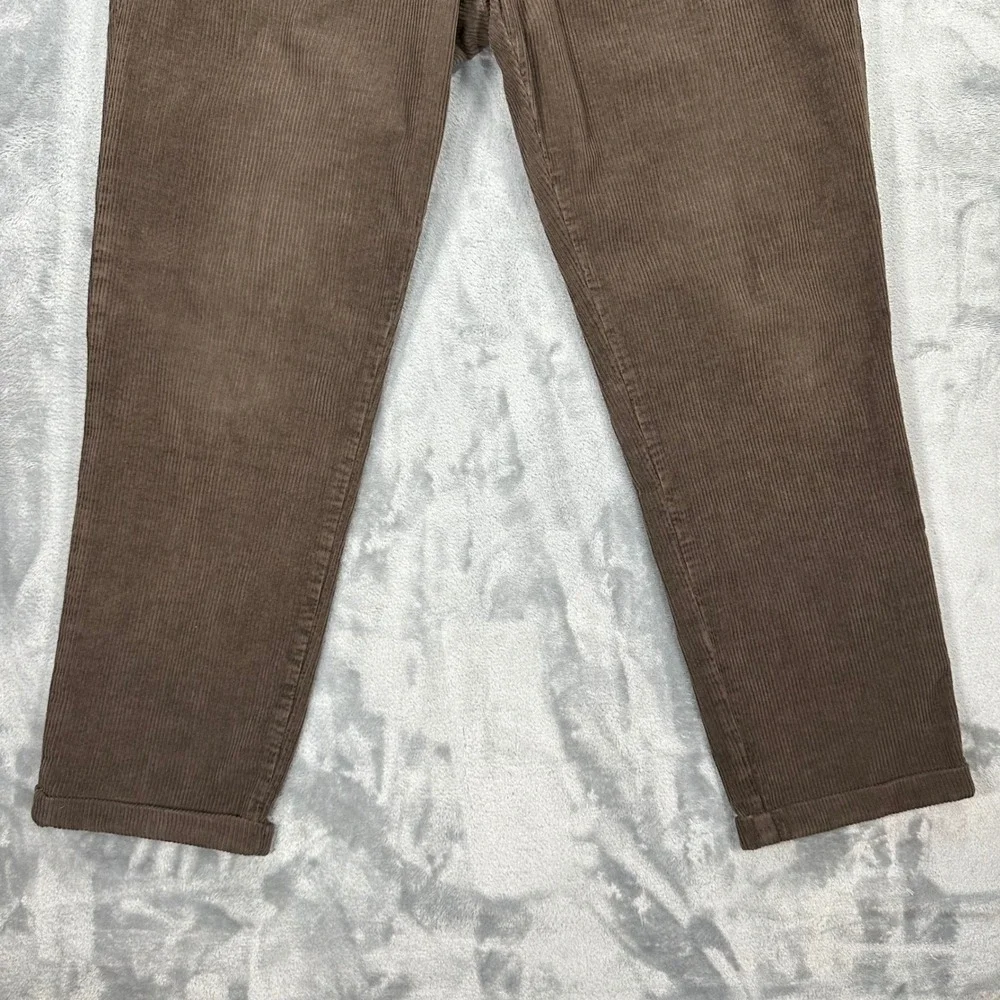 Eredi Pisano Roma Mens Brown Corduroy Slim Fit Pants Taglia 54 Made in Italy